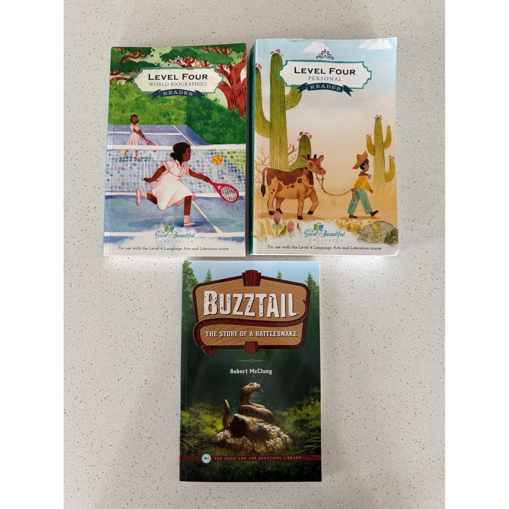 The Good and the Beautiful Level 4 Reader Set World Biographies Buzztail 3 Books